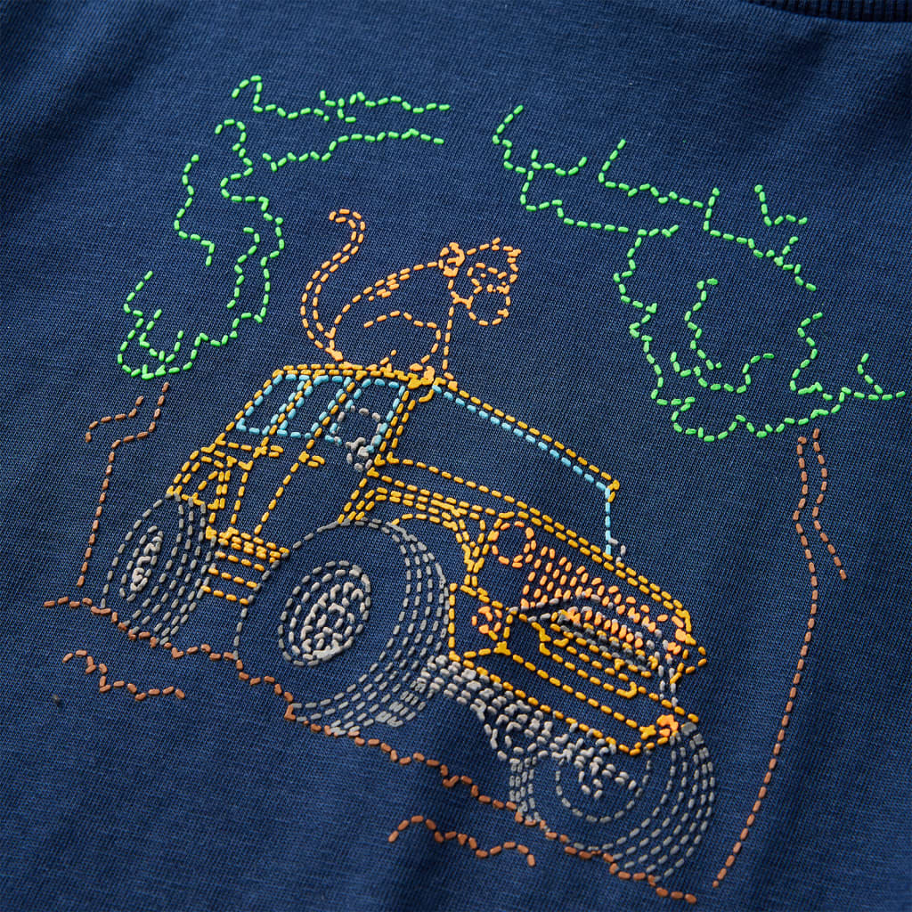 Maglietta per Bambini a Maniche Lunghe Blu Marino 104 13020