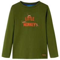 Maglietta per Bambini Maniche Lunghe Cachi Scuro 92cod mxl 84099