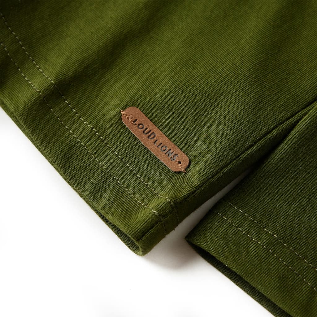 Maglietta per Bambini Maniche Lunghe Cachi Scuro 116 13041