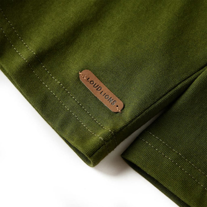 Maglietta per Bambini Maniche Lunghe Cachi Scuro 116