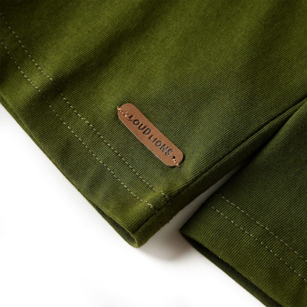 Maglietta per Bambini Maniche Lunghe Cachi Scuro 128 13042