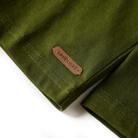 Maglietta per Bambini Maniche Lunghe Cachi Scuro 140