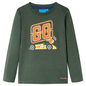 Maglietta da Bambino a Maniche Lunghe Verde Scuro 104cod mxl 84343