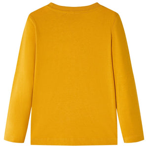 Maglietta da Bambina a Maniche Lunghe Ocra 128 13077