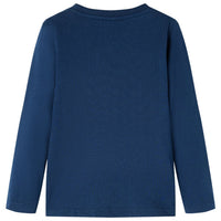 Maglietta da Bambino a Maniche Lunghe Blu Marino 104