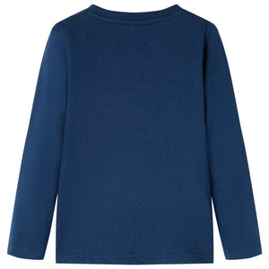 Maglietta da Bambino a Maniche Lunghe Blu Marino 128 13107