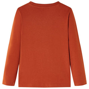 Maglietta da Bambino Maniche Lunghe Ruggine Chiaro 104 13140