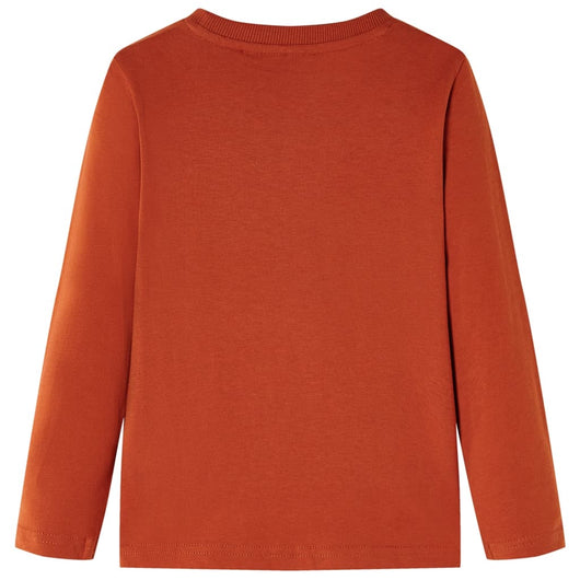 Maglietta da Bambino Maniche Lunghe Ruggine Chiaro 128cod mxl 84345