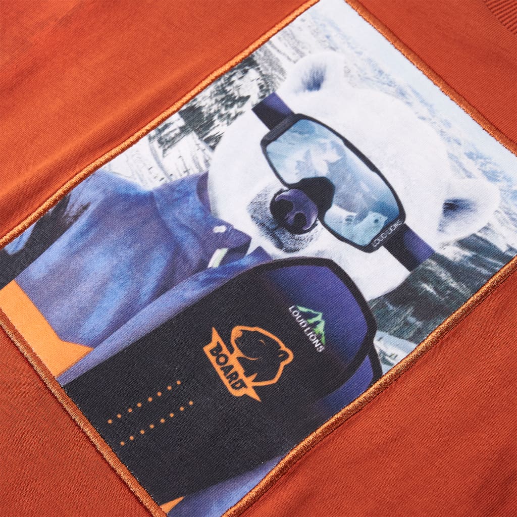 Maglietta da Bambino Maniche Lunghe Ruggine Chiaro 140 13143