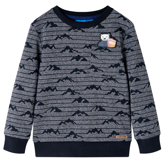 Felpa per Bambini Blu Marino MÃ©lange 128cod mxl 132447