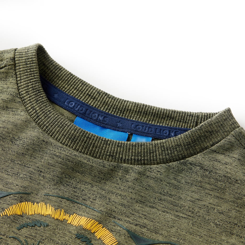 Maglietta da Bambino Maniche Lunghe Cachi Mélange 128 13162