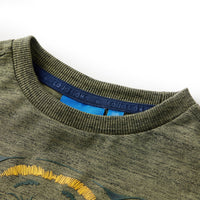 Maglietta da Bambino Maniche Lunghe Cachi MÃ©lange 128cod mxl 108137