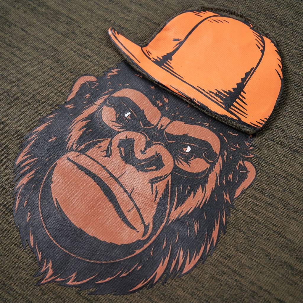 Felpa da Bambino Cachi Scuro Mélange 116 13206