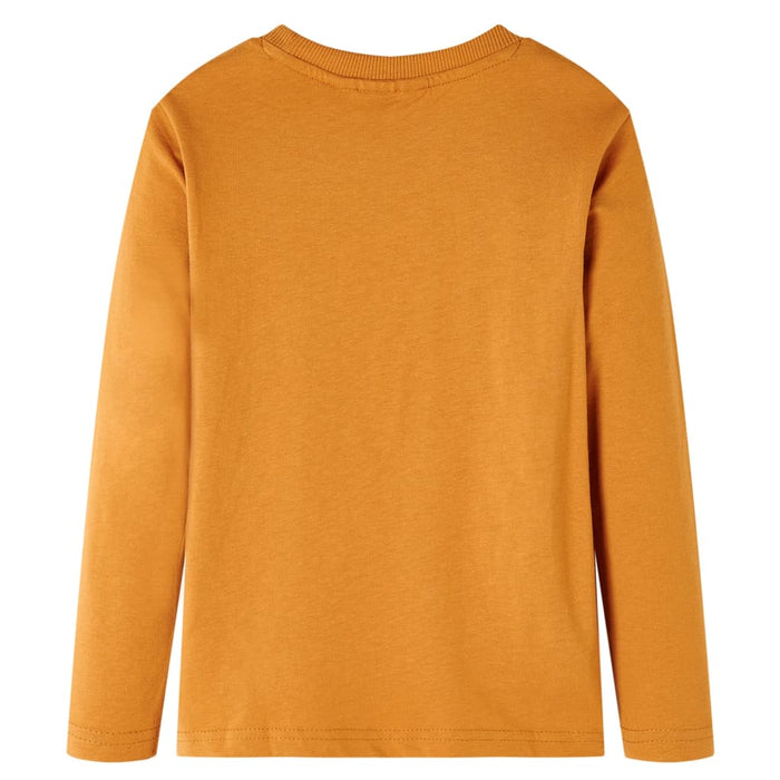 Maglietta da Bambino Maniche Lunghe Ocra Scuro 104 13215