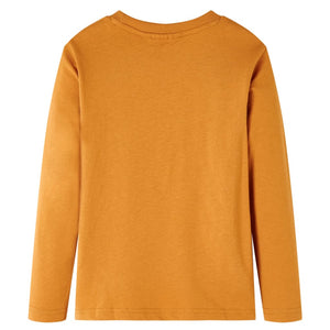 Maglietta da Bambino Maniche Lunghe Ocra Scuro 116cod mxl 132329