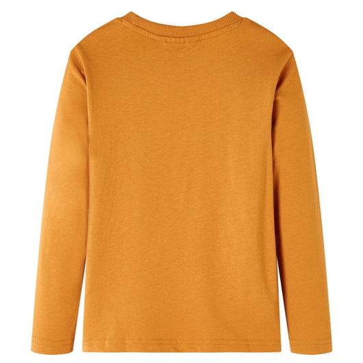 Maglietta da Bambino Maniche Lunghe Ocra Scuro 116cod mxl 132329