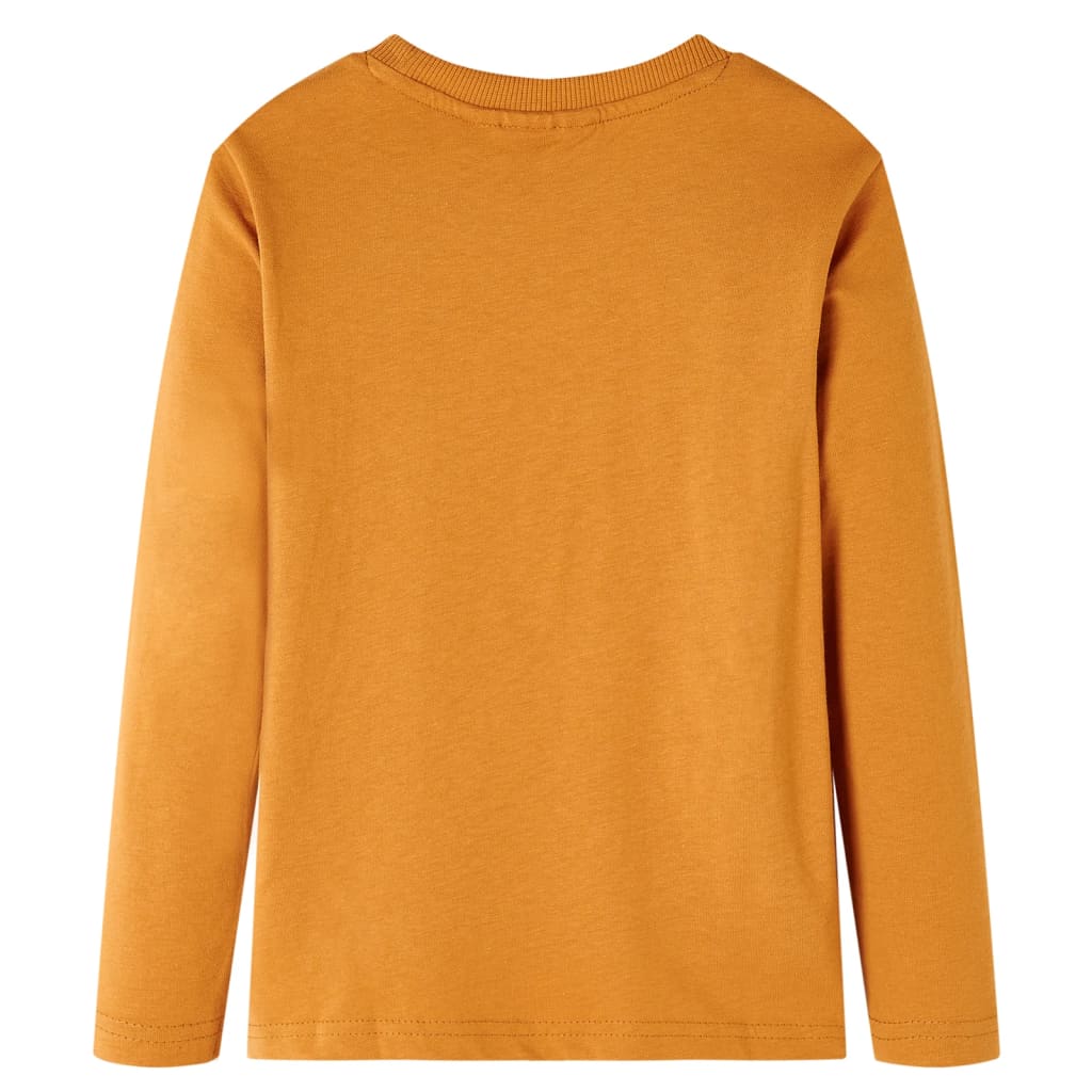 Maglietta da Bambino Maniche Lunghe Ocra Scuro 116 13216