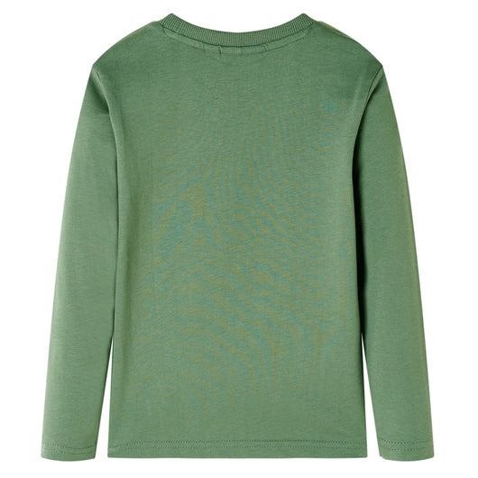 Maglietta da Bambino a Maniche Lunghe Cachi Chiaro 116 13221