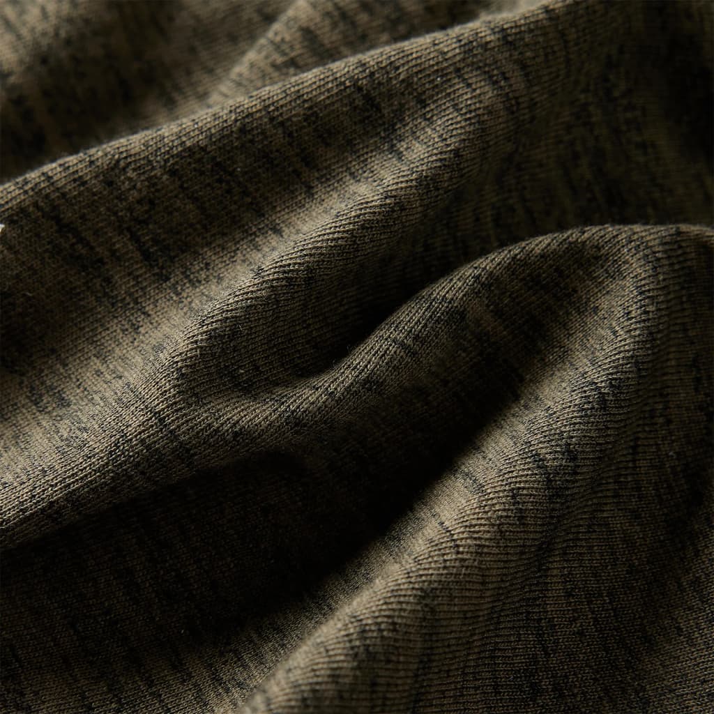 Maglietta Bambino Maniche Lunghe Cachi Scuro Mélange 92 13249
