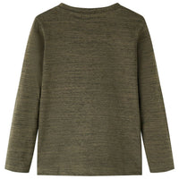 Maglietta Bambino Maniche Lunghe Cachi Scuro Mélange 104 13250