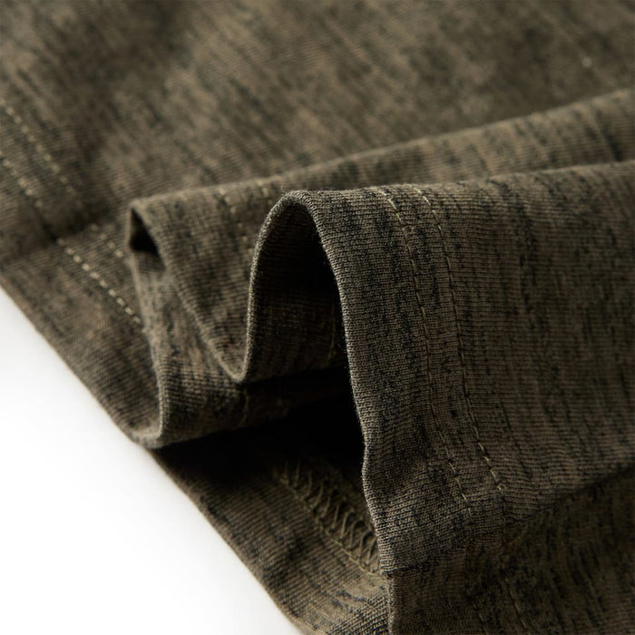 Maglietta Bambino Maniche Lunghe Cachi Scuro Mélange 128 13252