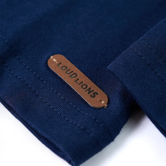 Maglietta da Bambino a Maniche Lunghe Blu Marino 104 13255