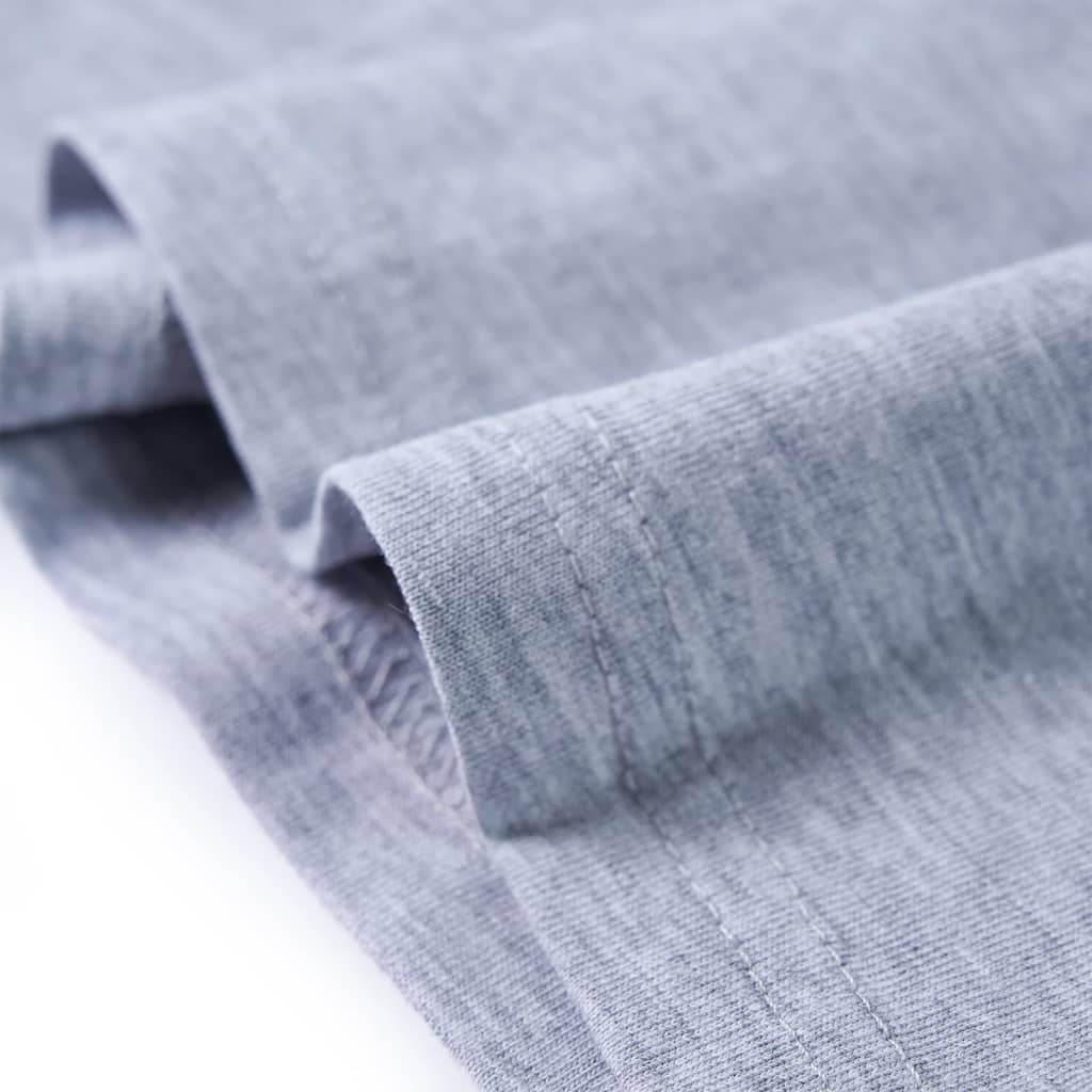 Maglietta Bambino a Maniche Lunghe Grigio Mélange 128 13262