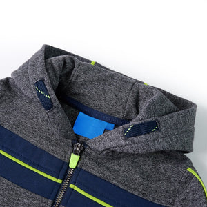 Felpa con Cappuccio e Cerniera per Bambini Grigio Mélange 92