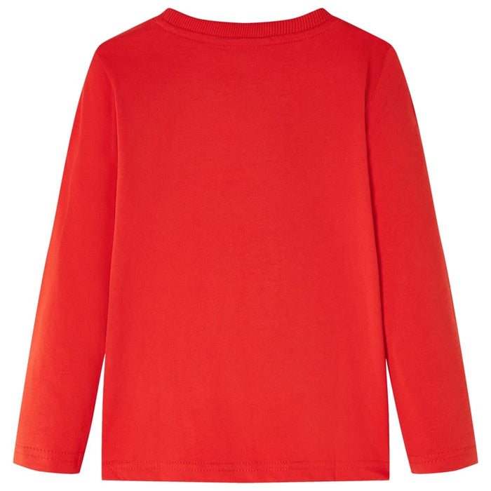 Maglietta per Bambini a Maniche Lunghe Rossa 140