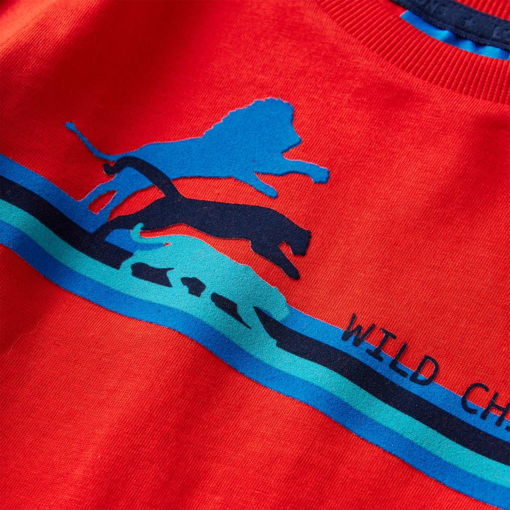 Maglietta da Bambino Maniche Lunghe Rossa 140 13298