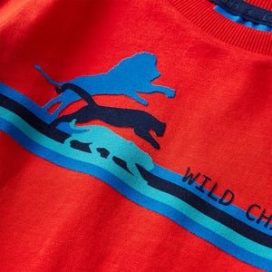 Maglietta da Bambino Maniche Lunghe Rossa 140 13298