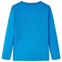 Maglietta da Bambino Maniche Lunghe Blu Cobalto 104 13300