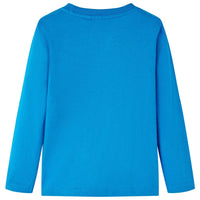 Maglietta da Bambino Maniche Lunghe Blu Cobalto 116 13301