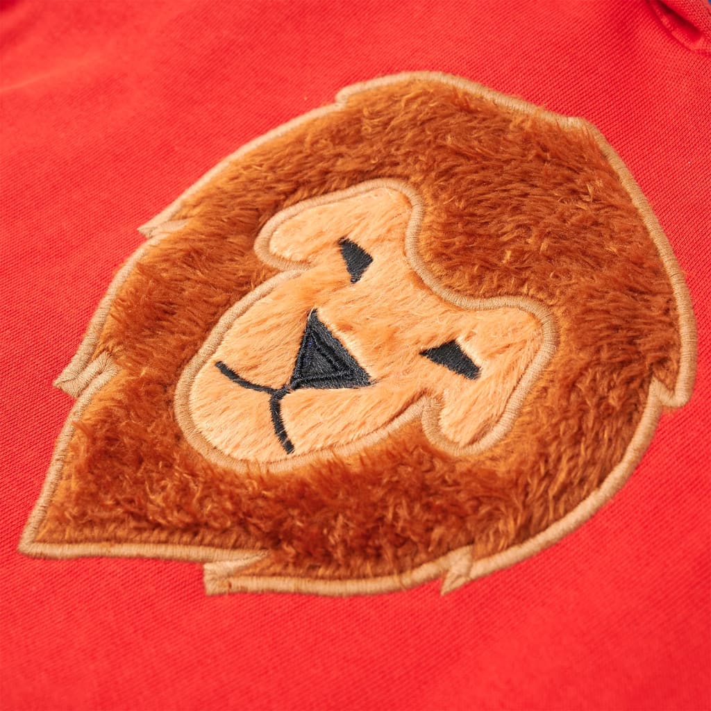 Felpa con Cappuccio da Bambino Rossa 104 13320