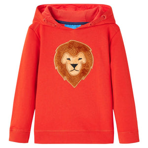 Felpa con Cappuccio da Bambino Rossa 128cod mxl 85929