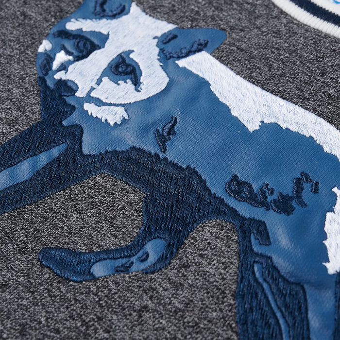 Felpa per Bambini Blu Marino Mélange 128 13342