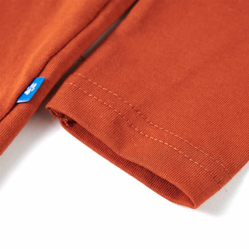 Maglietta da Bambino Maniche Lunghe Ruggine Chiaro 104