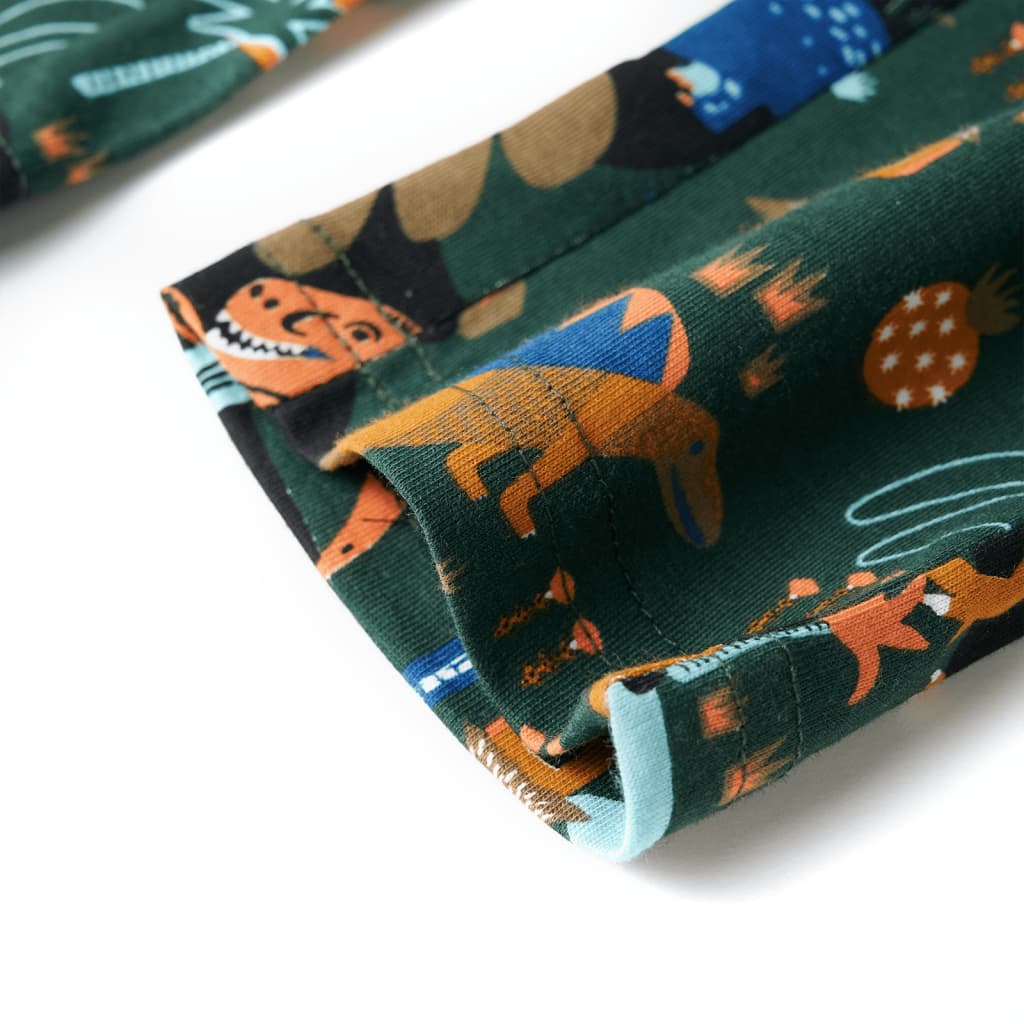 Pigiama da Bambino a Maniche Lunghe Verde Scuro 92 13364