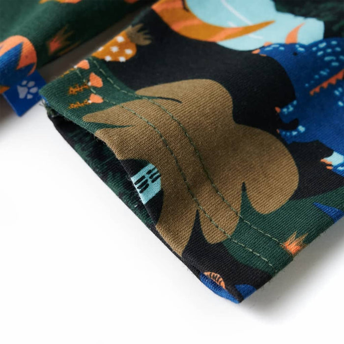 Pigiama da Bambino a Maniche Lunghe Verde Scuro 140 13368