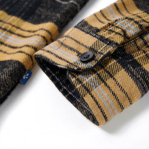 Camicia a Quadri da Bambino Gialla e Nera 116