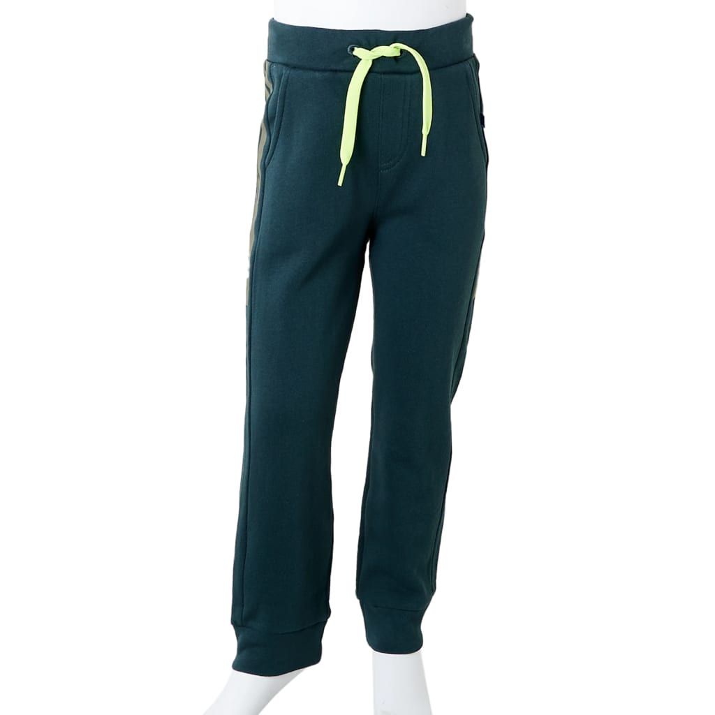Pantaloni Tuta per Bambini con Coulisse Verde Muschio 140