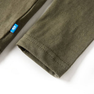 Maglietta per Bambini a Maniche Lunghe Cachi 128