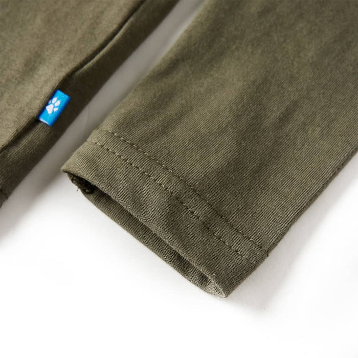 Maglietta per Bambini a Maniche Lunghe Cachi 128