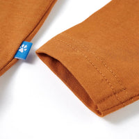 Maglietta da Bambino Maniche Lunghe Ocra Scuro 104 13460