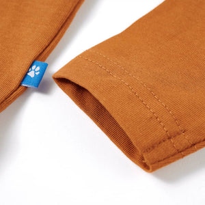 Maglietta da Bambino Maniche Lunghe Ocra Scuro 128 13462