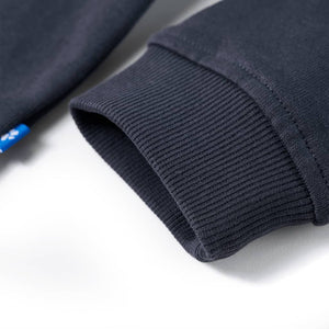 Felpa con Cappuccio e Mezza Cerniera per Bambini Antracite Cognac 104