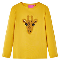 Maglietta per Bambini a Maniche Lunghe Ocra Scuro 92cod mxl 84097