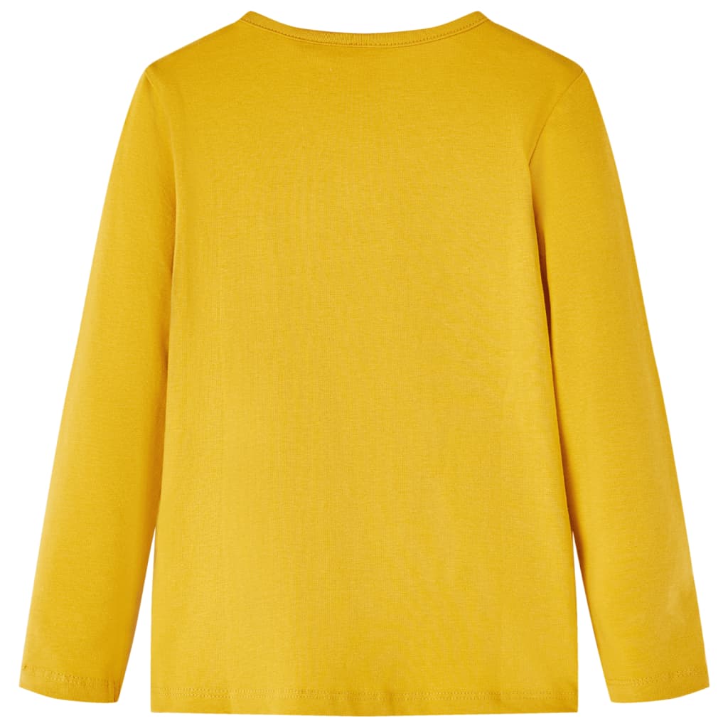 Maglietta per Bambini a Maniche Lunghe Ocra Scuro 104 13480