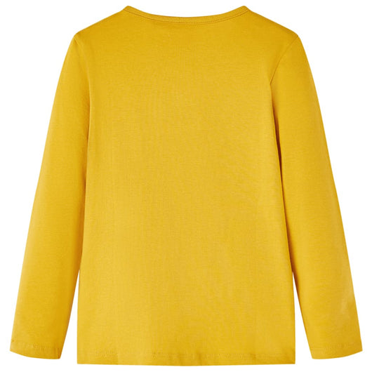 Maglietta per Bambini a Maniche Lunghe Ocra Scuro 104 13480