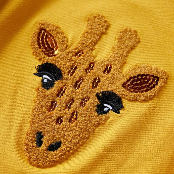 Maglietta per Bambini a Maniche Lunghe Ocra Scuro 104 13480